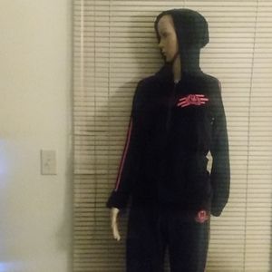 Velour Hooded Sweat Suit